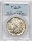 1921 Peace Dollar PCGS MS64