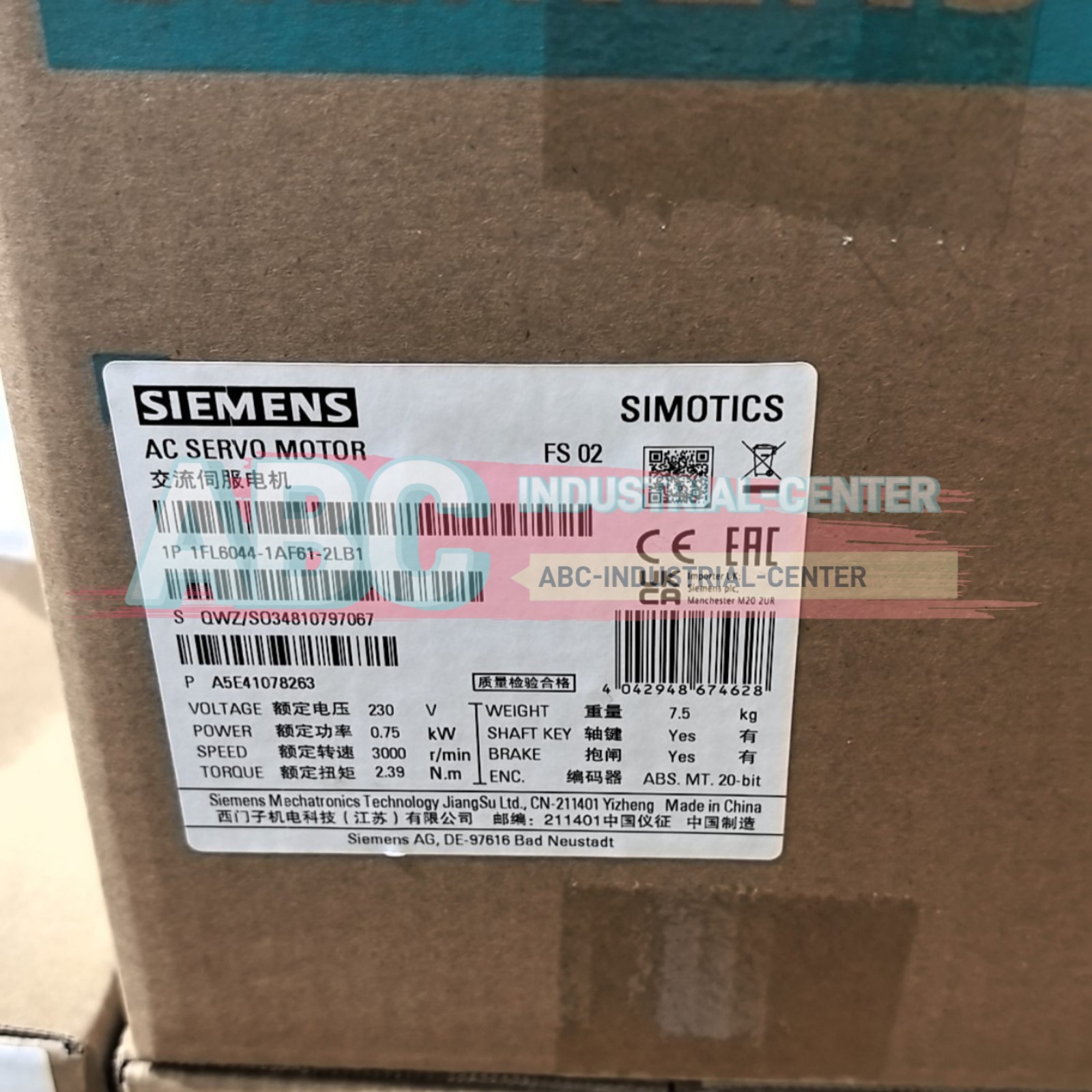 1PCS New SIEMENS 1FL6044-1AF61-2LB1 Servo Motor#