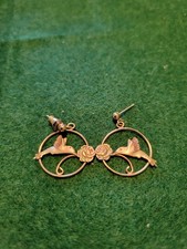 Black Hills Gold Hummingbird Earrings