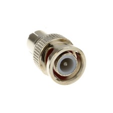 Image of BNC Plug to RCA Phono Plug Coupler Adapter - CCTV to Composite Video Adaptor