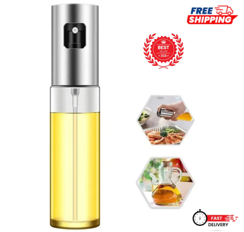 Olive Oil Sprayer Mister Refillable Stainless Steel Cooking Spray Bottle for BBQ