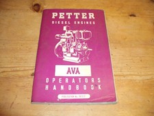 Petter AVA Diesel Engines Operators Handbook - ca.1960