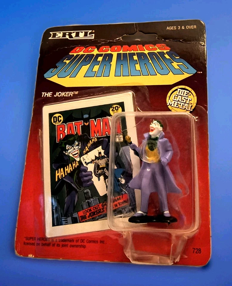 Figura Die-Cast Ertl 1990 "The Joker" Batman Super Heroes DC Comics Foto 3 de 4