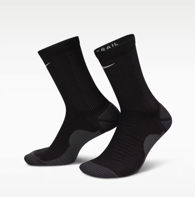 NEW Nike Trail Running Wool Blend Nikegrip Dri-Fit Crew Socks M 8-9.5 / W 9.5-11
