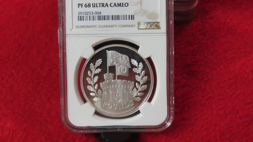 2012 Tristan Da Cunha DIAMOND JUBILEE S£5 Silver 5 Pounds NGC PF 68 UC TOP POP - Image 3 of 4