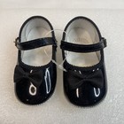 Baby Girls First Steps Black Bow Mary Jane Dress Shoes Size 1 NWT  6wks-3mo