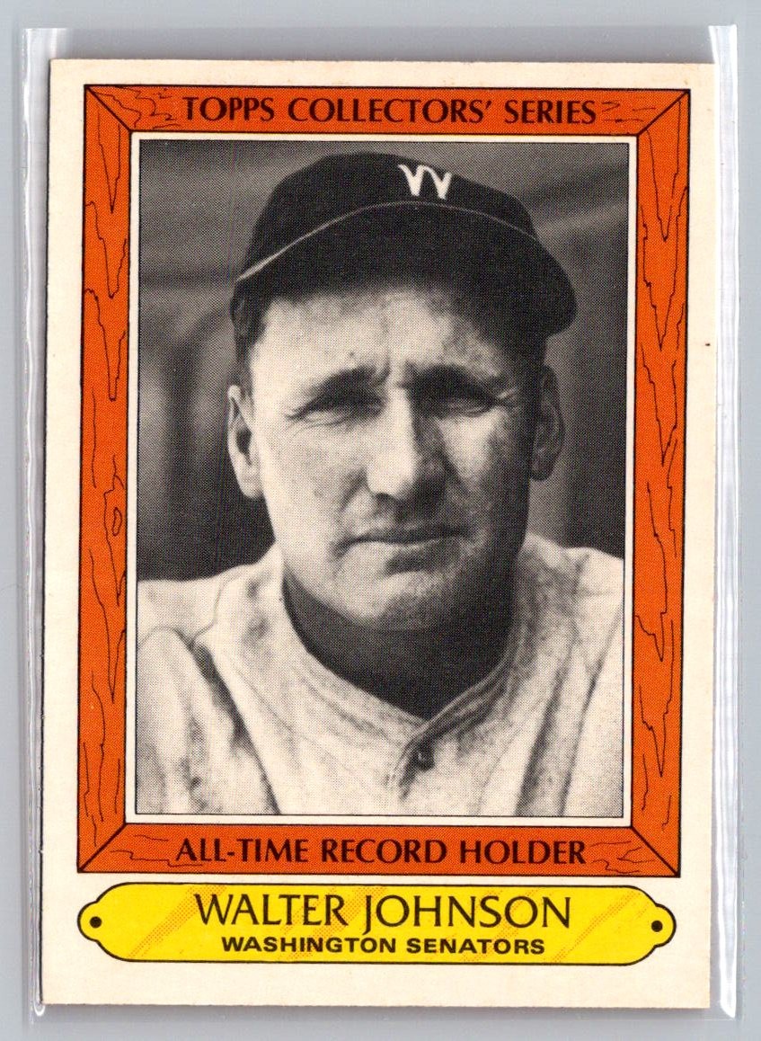1985 Topps Woolworth All Time Record Holders #21 Walter Johnson