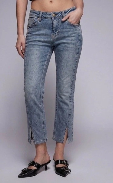 Juicy Couture Split Hem Cropped Flare Jeans - Size 27 (AU 8/10) Y2K