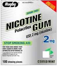 Rugby Nicotine Gum 4mg Coated Mint – 1 Box (100 Pieces Total)