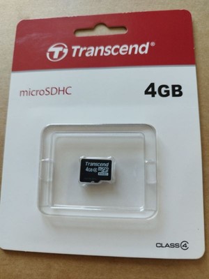 Transcend MicroSDHC Speicherkarte 4GB Class 4 Schwarz