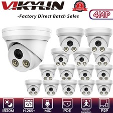VIKYLIN Turret POE IR30M ONVIF 4MP Security CAMERA MIC Outdoor/Indoor 2.8MM Lot