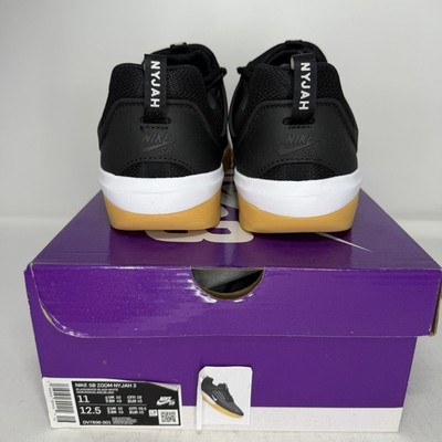 Nike Zoom Nyjah 3 SB Black White Gum Men's Sizes DV7896-001 BRAND Nike Zoom Nyjah 3 SB Black White Gum Men's Sizes DV7896-001 BRAND