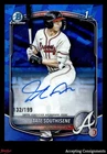2025 Bowman Chrome Draft Sapphire Tate Southisene 1ST ROOKIE AUTO BRAVES 132/199