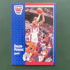 Fleer 1991-92 Drazen Petrovic #134 New Jersey Nets Basketball NBA