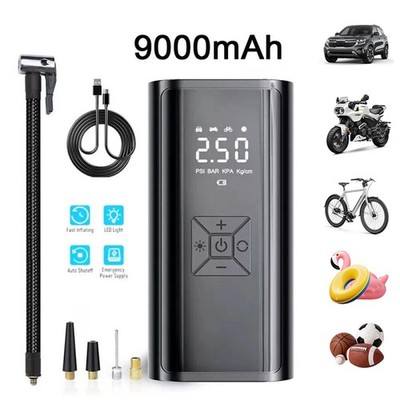 150PSI LCD Elektrische Akku Luftpumpe Auto Fahrrad Reifen Druckluft Kompressor