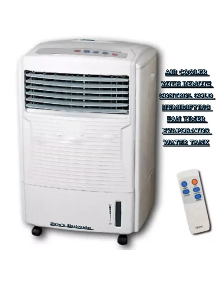 LUFTKÜHLER + FERNBEDIENUNG KALTBEFEUCHTUNGSLÜFTER TIMER VERDAMPFER KONDITIONIERER - Bild 2 von 2