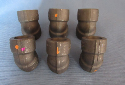 New Bonney Forge Lot of (6) 1/2'' Socket Weld 45° Elbow A105 Carbon Steel CL 3000