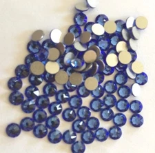 100 pc SWAROVSKI CRYSTAL RHINESTONES SAPPHIRE BLUE 20ss 2058 Flatback, Free Ship