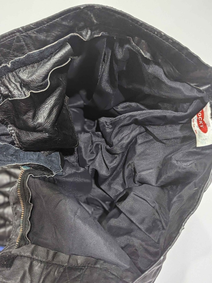 Vintage 60's Rocky Cycle Co Leather Padded Racing Pants MX Flat Track