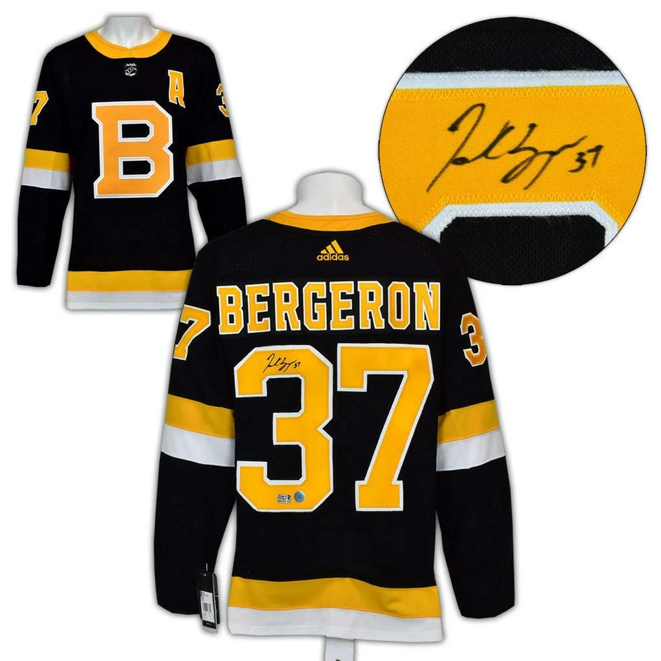 Patrice Bergeron Boston Bruins Signed Alternate Adidas Jersey