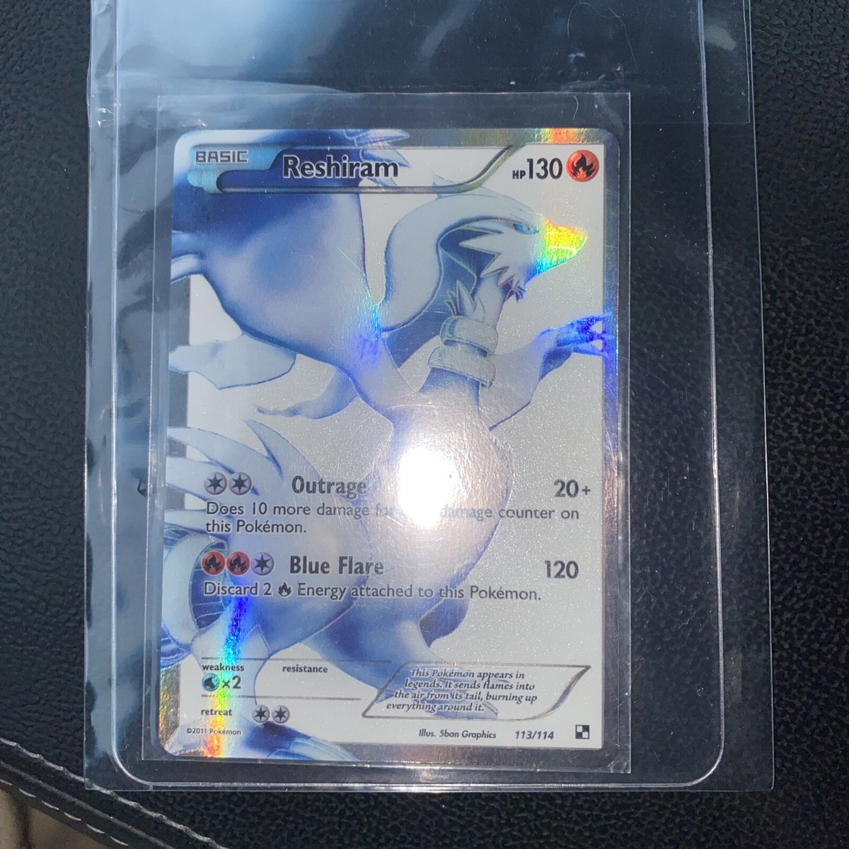 Reshiram (113 Full Art) 113/114 Black & White Holo | eBay
