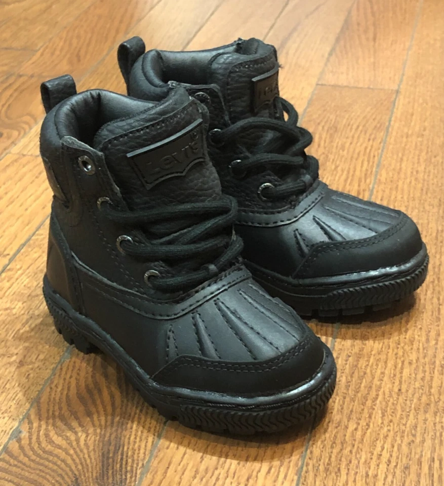 *NEW* Toddler LEVI'S NORWAY HI (TD) WINTER BOOTS BLACK / BLACK (554784 Z16) 👍 - Image 2 of 4