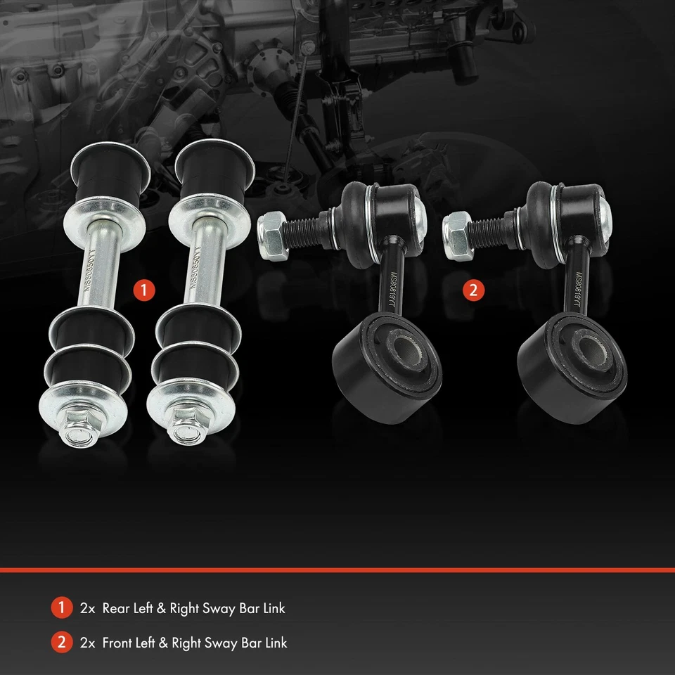 Barra estabilizadora delantera y trasera 4 piezas para Mitsubishi Montero 1995 1996 1997-2000 Foto 2 de 4