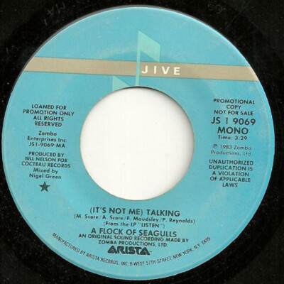 A Flock Of Seagulls (Its Not Me) Talking / I Ran (Live) Vinyl Single 7inch
