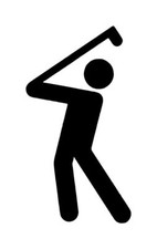 Golf Decal 3 2"x3.75" Choose Color