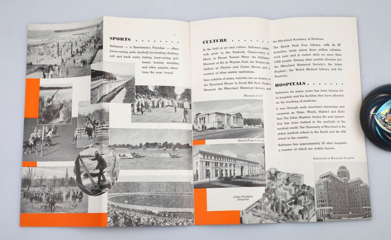 Vintage Baltimore Pictorial Presentation Tourism Travel Foldout Vintage Baltimore Pictorial Presentation Tourism Travel Foldout