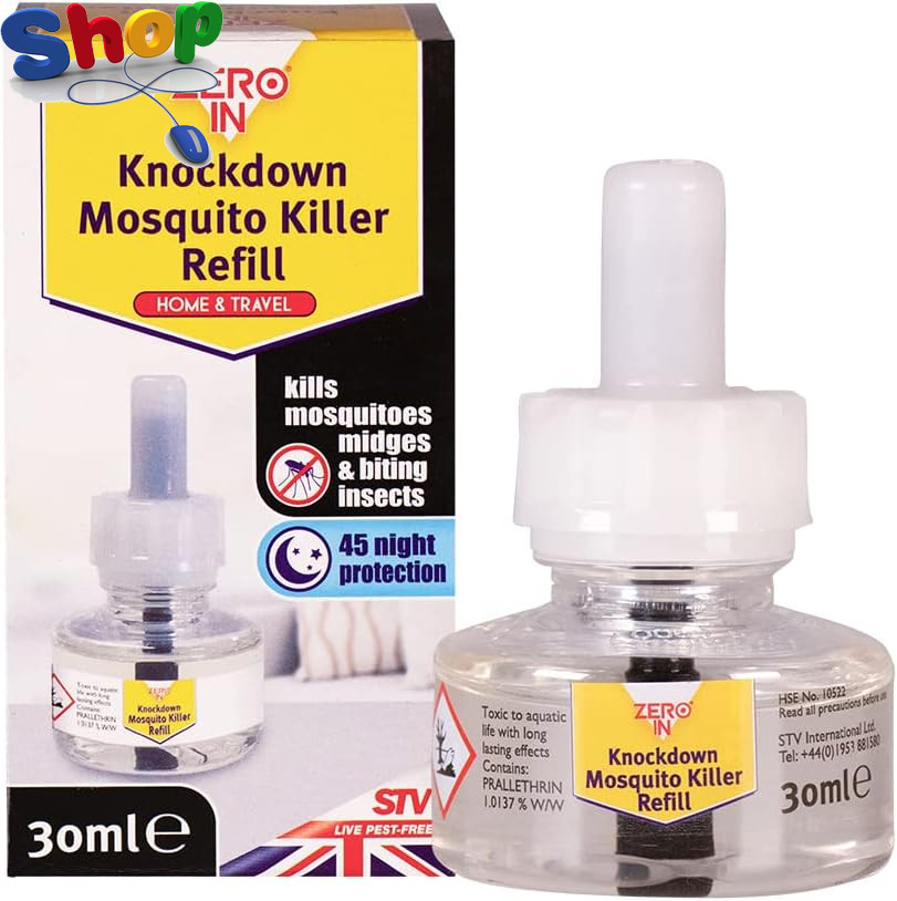 Zero  in  Knockdown  Plug - In  Mosquito  Killer  Refill –  30  Ml  for  Plug -