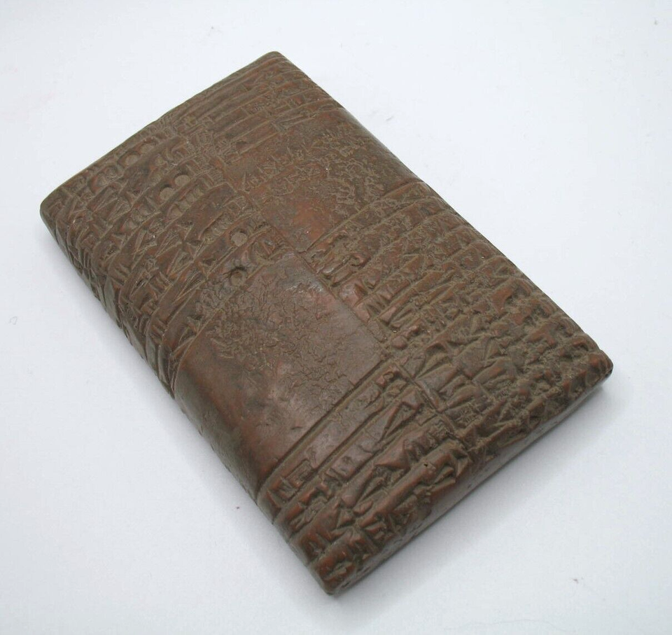Vintage museum reproduction cuneiform tablet resin paperweight eBay