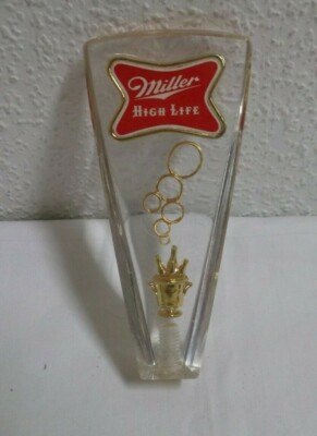 50er 60er Jahre Bier Zapfhahn Stutzen Miller High Life Brauerei USA Acryl 50s  
