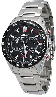 Citizen CA4489-50E Men's Eco-Drive Stainless Steel Black Dial Chronograph  Watch 13205150593 | eBay