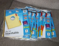 Avery 11109 Big Tab Insertable Dividers 5 Tabs (10 pack)