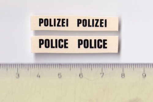 Descrizione "POLIZIA" "POLIZIA" f. div. Modellino auto fabbrica decalcomanie / immagini scorrevoli