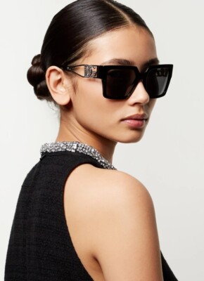 D&G Women Sunglasses Black Grey Mirrored Black Square  display picture 2