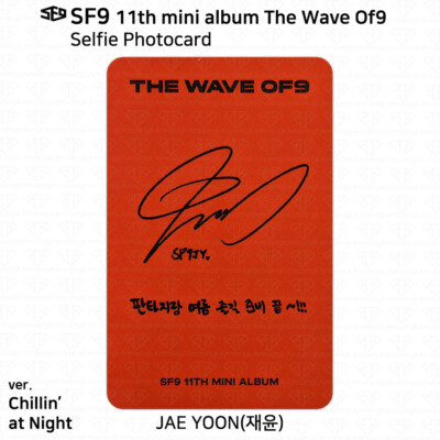 SF9 11th Mini Album The Wave Of9 Photocard FNC Store Fan Sign