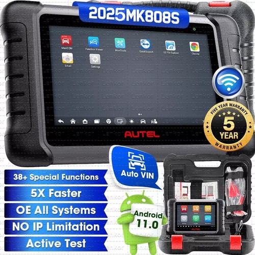 2025 Autel MaxiCOM MK808S Bidirectional Car Diagnostic Scanner Tool Key Coding