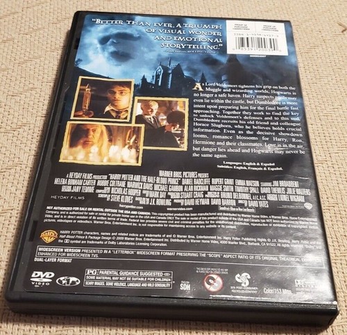 Harry Potter And The Half Blood Prince DVD 2009 Widescreen Edition - Picture 3 of 3