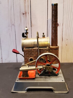 Vintage Wilesco Model D-10 Live Steam Engine Stationary Metal Tin