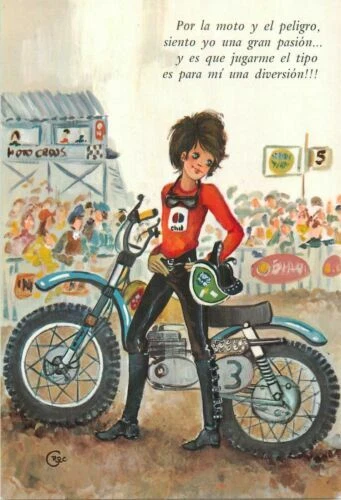 Cartes postales de collection sur le sport moto