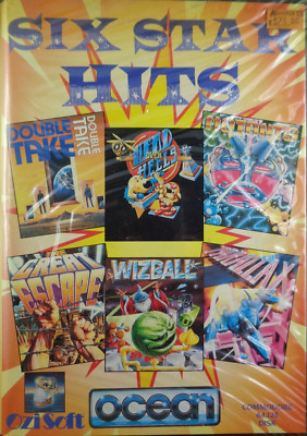 COMMODORE 64/128 -- SIX STAR HITS (OZI SOFT/OCEAN - DISK) #AUSTRALIAN EDITION