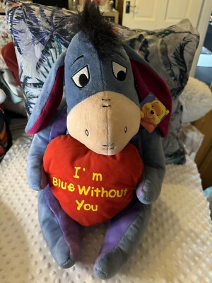 Disney Eeyore, I m Blue Without You Plüschtier Kuscheltier mit Etikett 18 Zoll