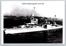 Postcard USS Indianapolis CA-35 LP1
