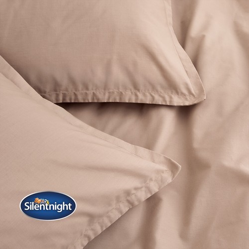 Silentnight Washed Cotton Rich Duvet Cover Set Pillowcase Soft Bedding Easy Care - Picture 18 of 36