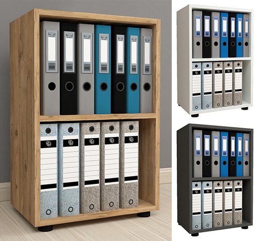 Holz Büro Regal Bücher Ordner Aktenregal Ulas 2f