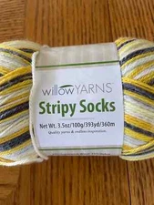 Willow STRIPY SOCKS Fingering Weight Self Striping Yarn color 06 Honeycomb