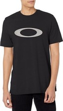 Oakley Mens Embossed Ellipse Short Sleeve Tee Top T-Shirt Blackout Large L NEW