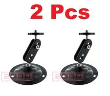 2 Pcs Wall Mount Round Base Flexible Bracket Stand for CCTV Camera Camcorder